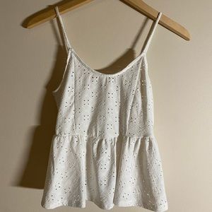 White Spaghetti-Strap Blouse